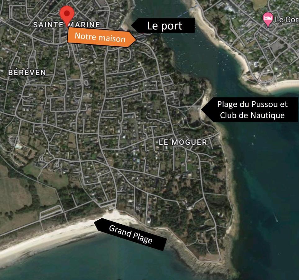 Charmante Maison Au Port De Sainte Marine コンブリ エクステリア 写真
